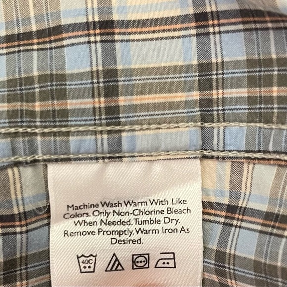 Eddie Bauer Men’s Blue 100% Cotton Plaid Short Sleeve Casual Button Down… - Picture 10 of 14